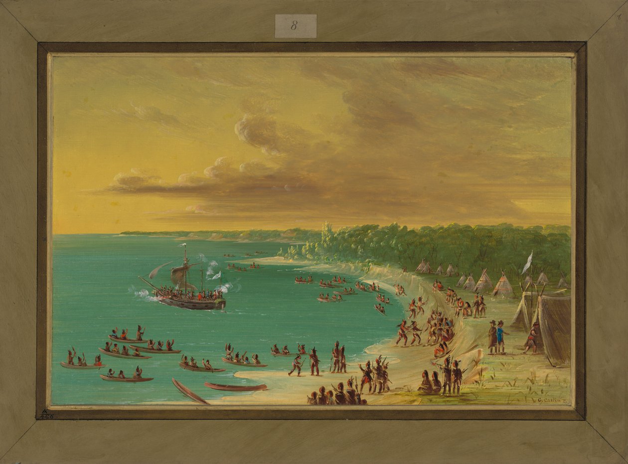 První plavba Griffina na Erijském jezeře, 7. srpna 1679, 1847-48 od George Catlin