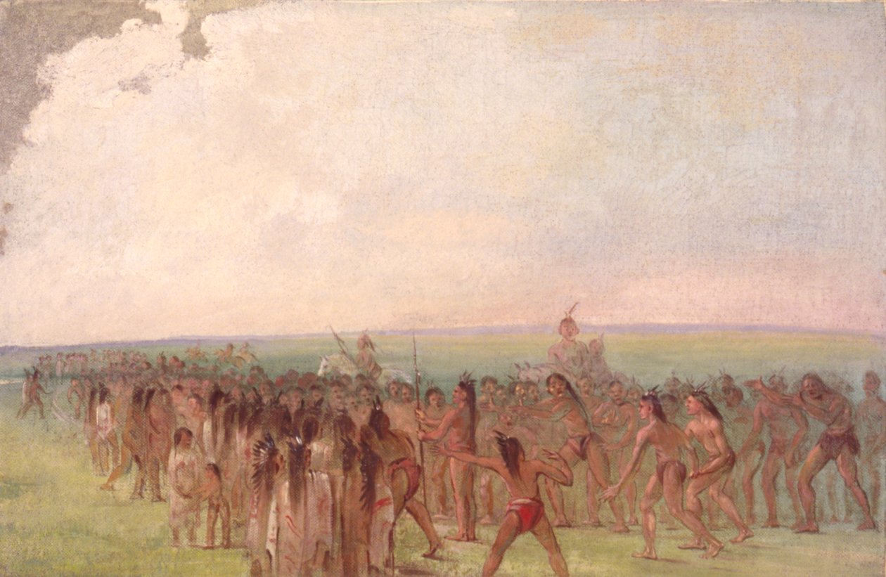 Stopa za vesnicí Mandan, 1832-1833. od George Catlin