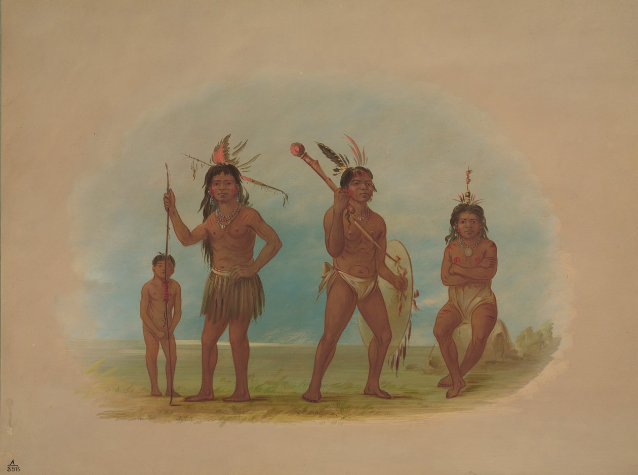 Čtyři indiáni Arowak, 18541869. od George Catlin