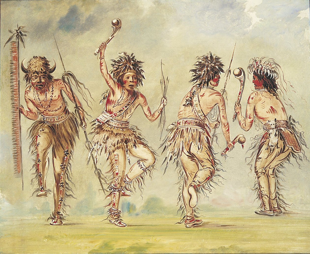 Čtyři tanečníci od George Catlin