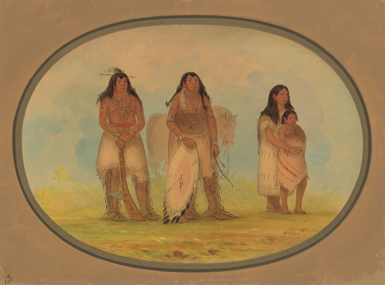 Čtyři indiáni Kiowa, 18611869. od George Catlin