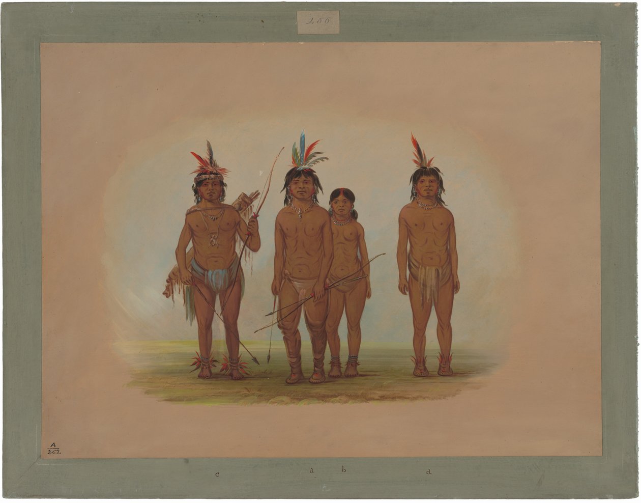 Čtyři indiáni Macouchi od George Catlin