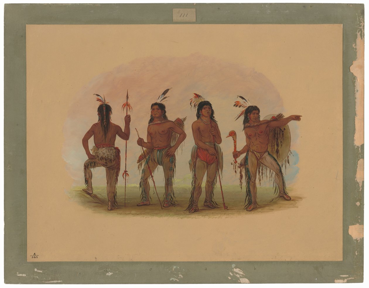 Čtyři válečníci Navajo od George Catlin