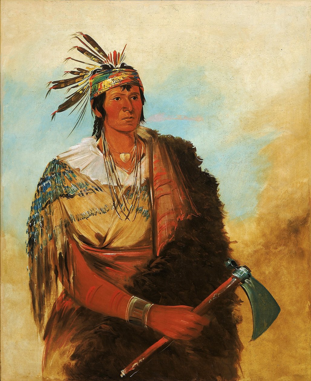 Go-to-ków-páh-ah, Stojí sám za sebe, vynikající odvážlivec od George Catlin