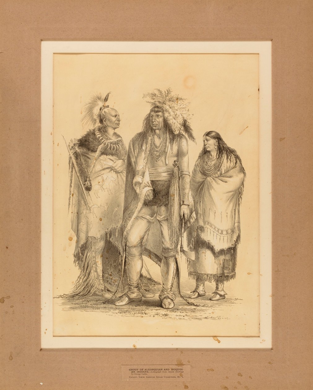 Skupina algonkinských a irokézských indiánů - č. 1 od George Catlin