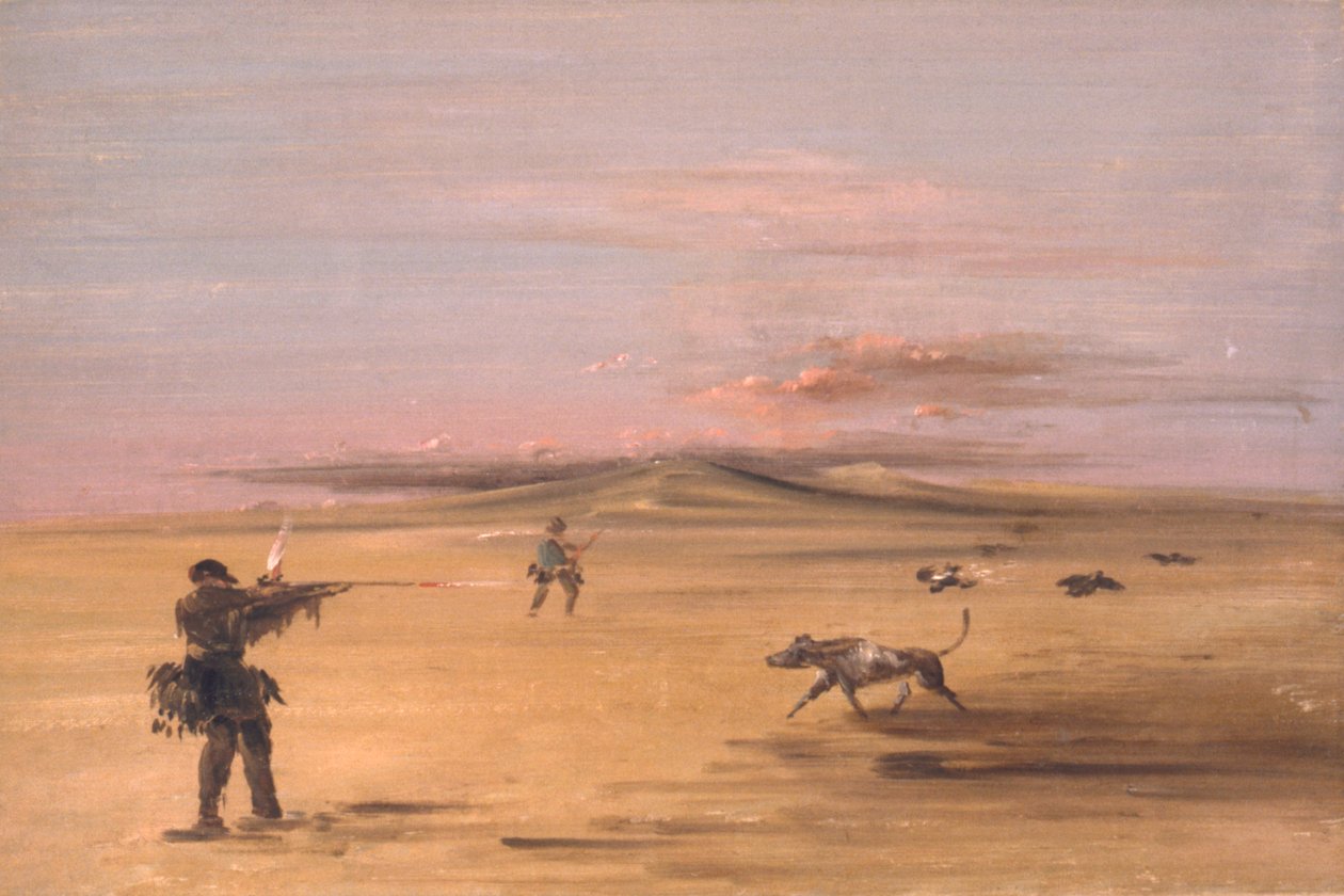 Střelba tetřevů na prériích Missouri, 1837-1839. od George Catlin