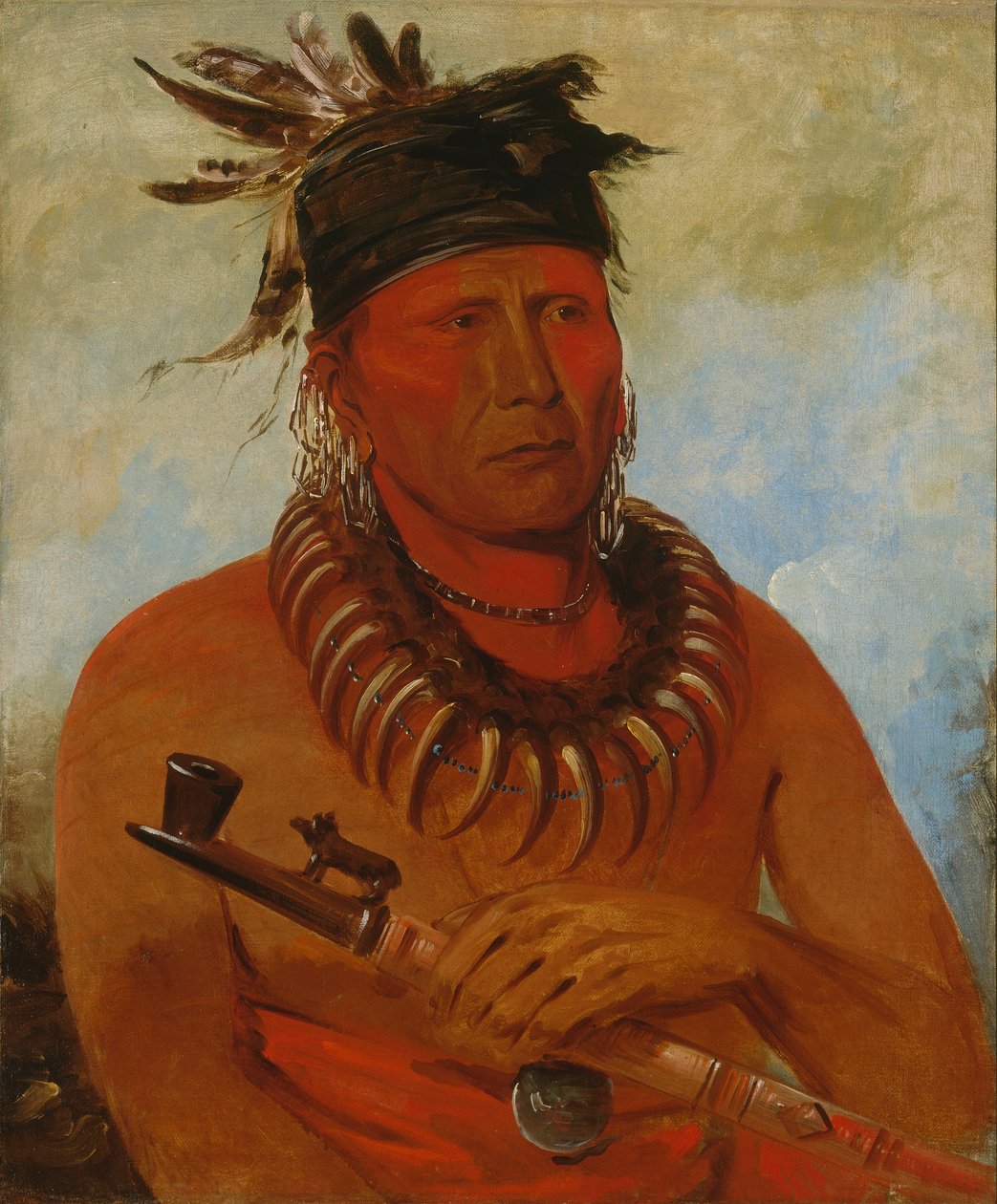 Háw-che-ke-súg-ga, Ten, který zabíjí Osagery, náčelník kmene od George Catlin