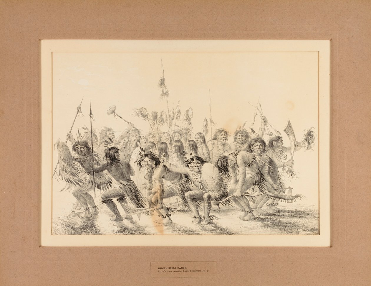 Indiánský tanec na hlavě - ne. 31 od George Catlin