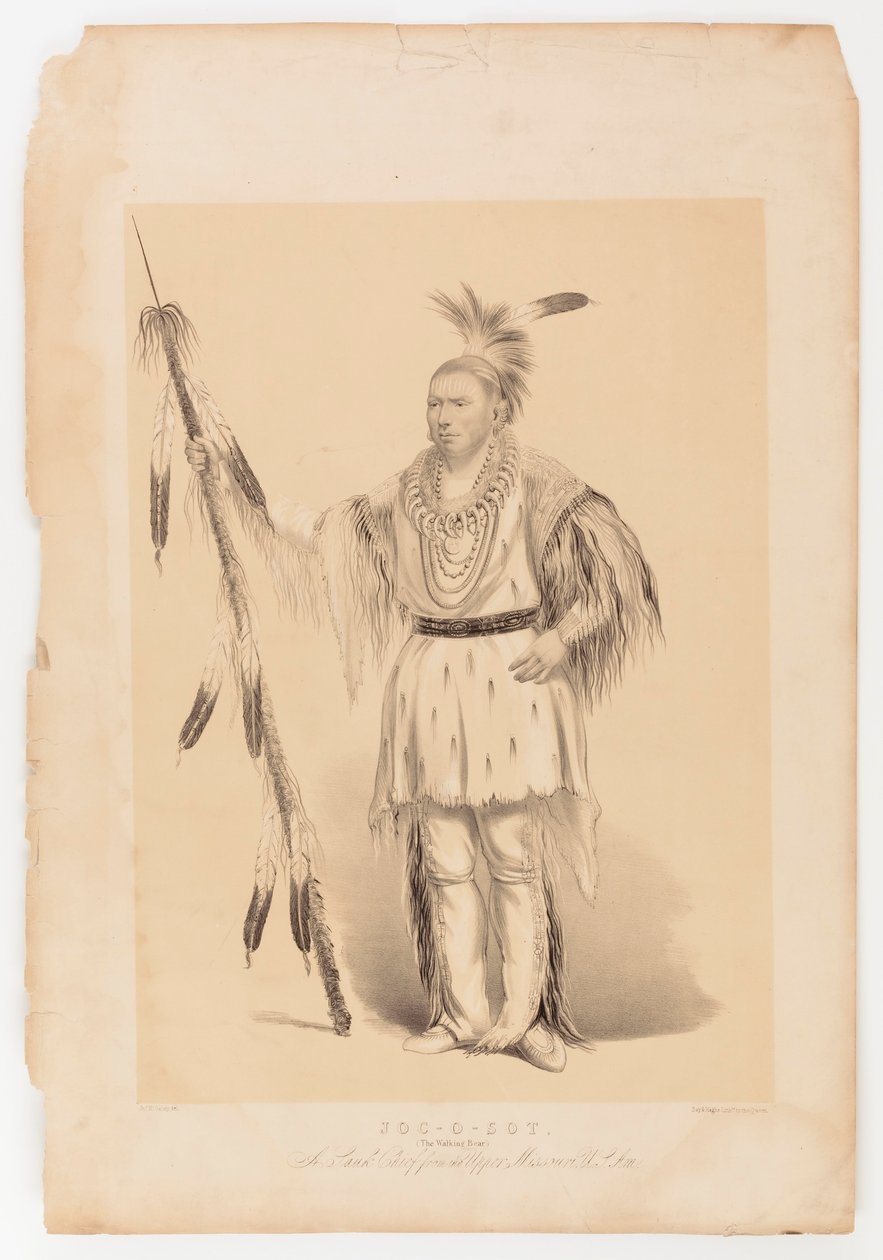 Joc-o-sot, kráčející medvěd od George Catlin