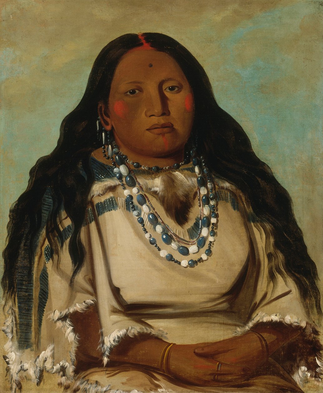 Kah-béck-a, Dvojče, žena Krvavé ruky od George Catlin