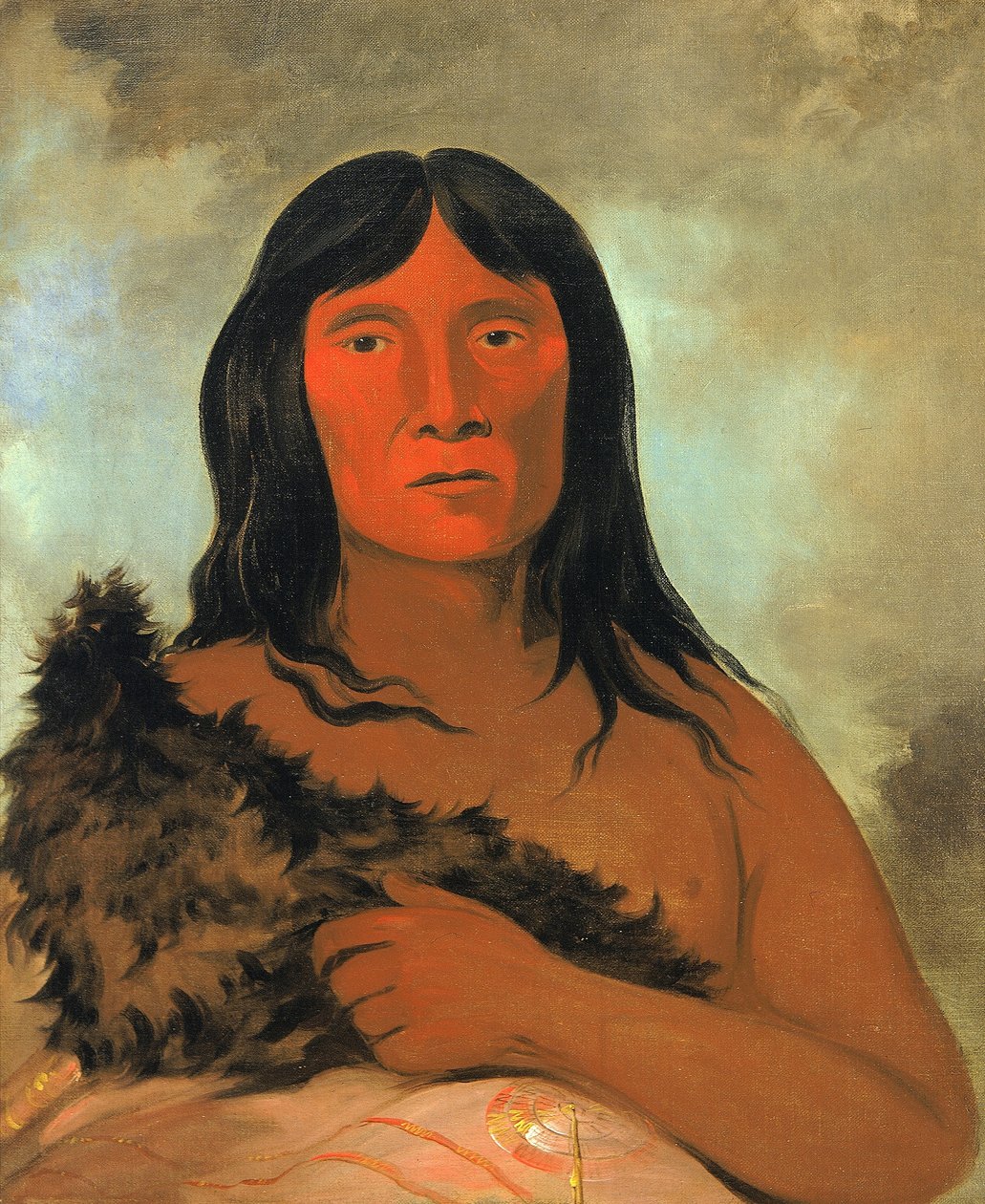 Kay-ée-qua-da-kúm-ee-gísh-kum, Ten, kdo zkouší zemi nohou. od George Catlin