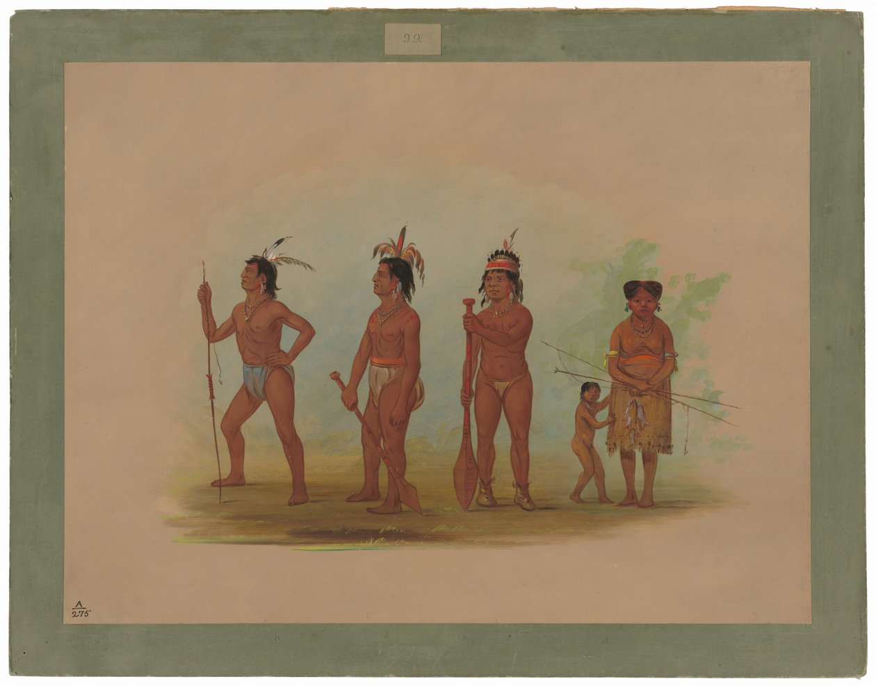 Clatsop Indiáni od George Catlin