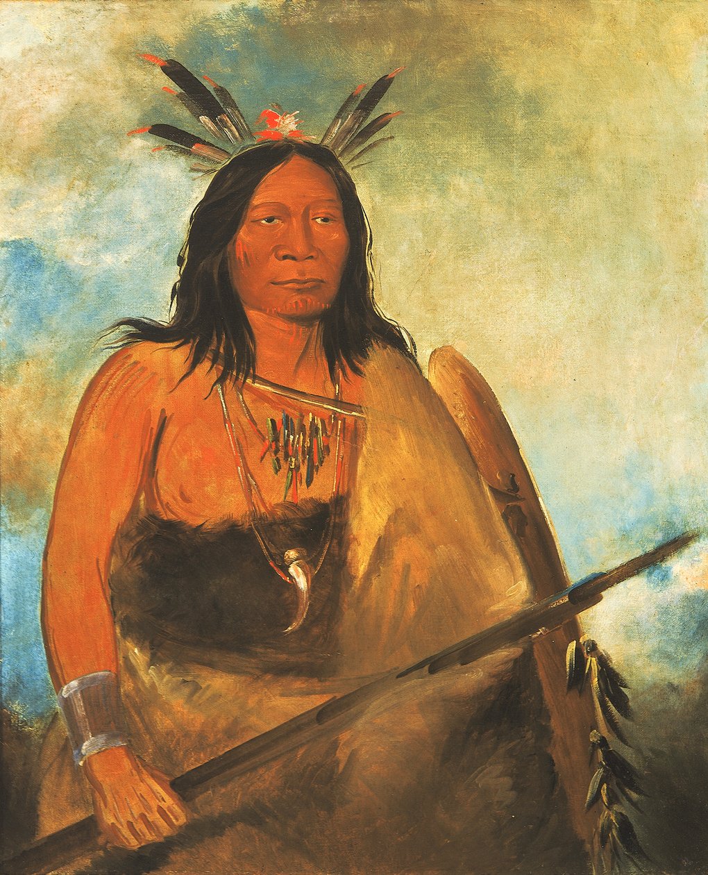 Kots-o-kó-ro-kó, Vlasy z býčí šíje, náčelník, 1834. od George Catlin