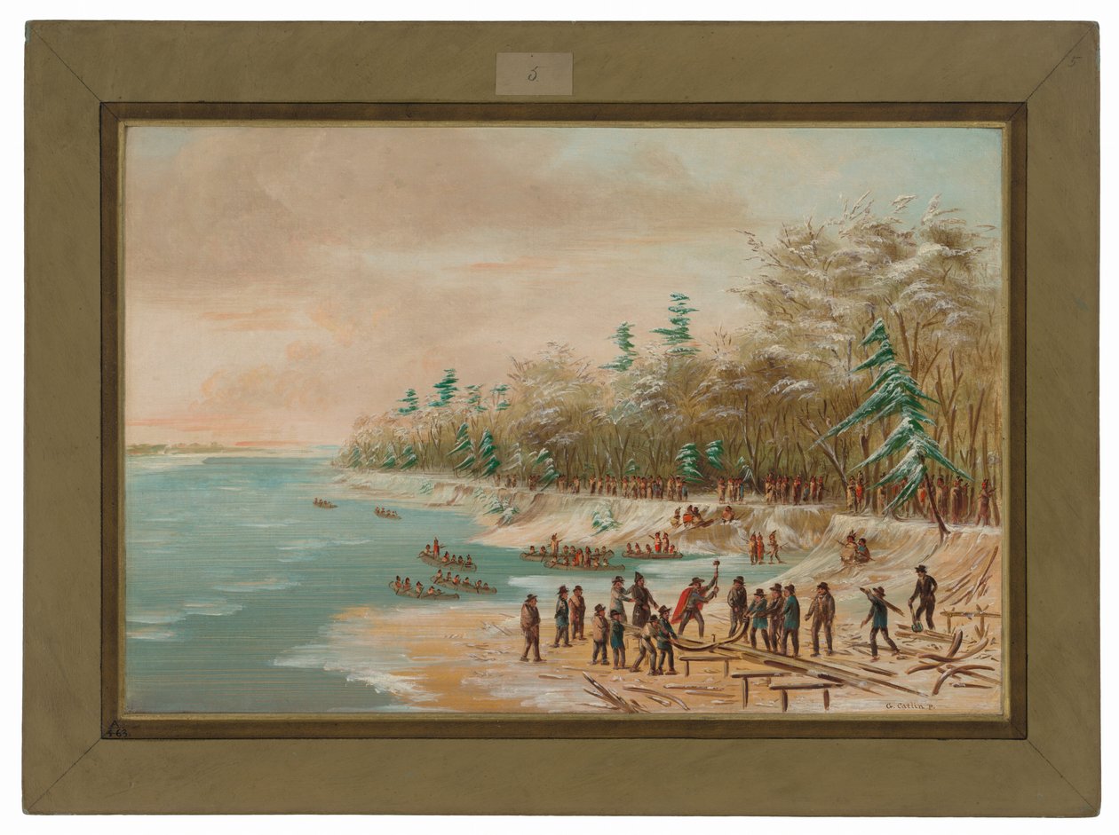 La Salle Uhání první šroub pro Griffina. 26. ledna 1679 od George Catlin