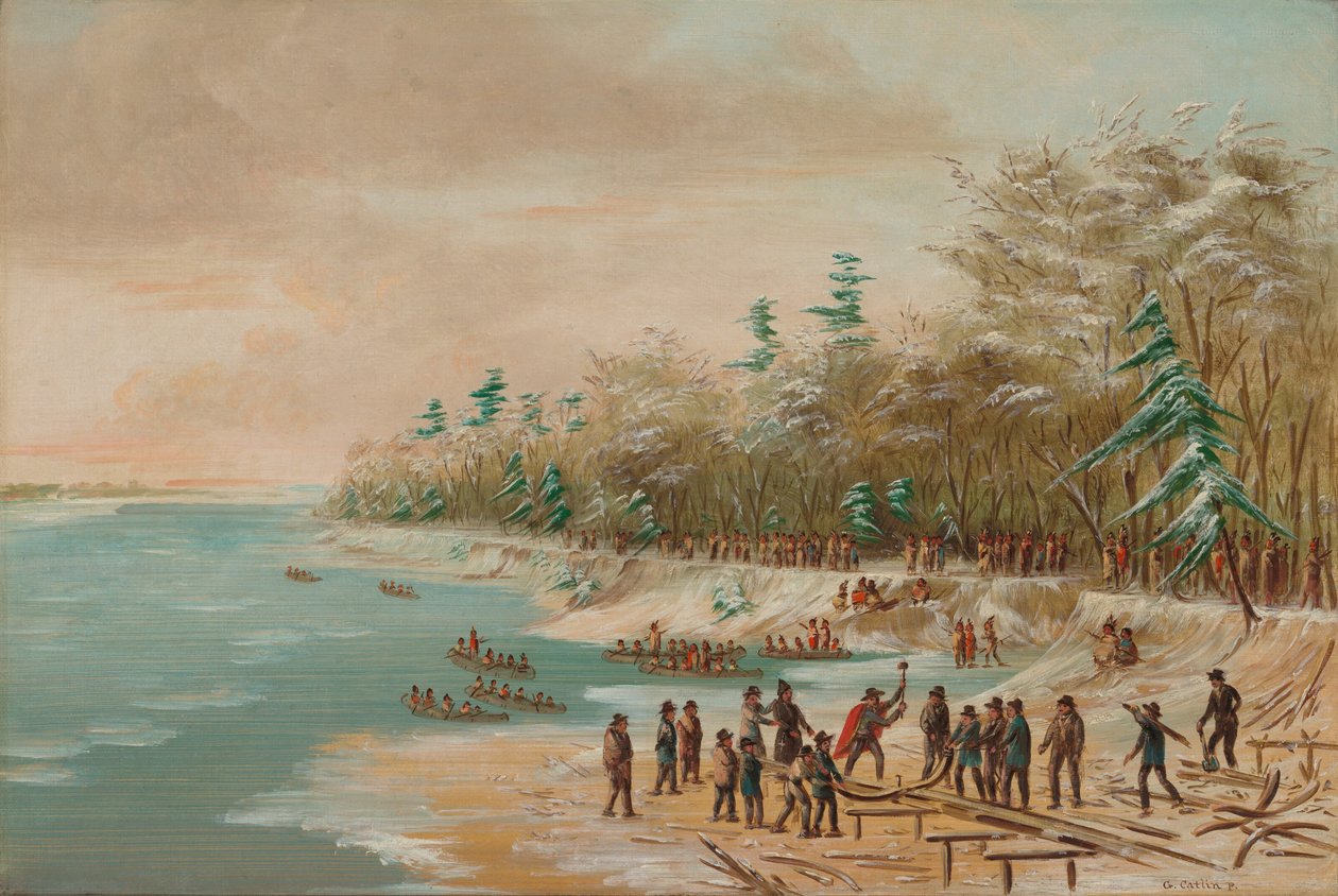 La Salle Uhání první šroub pro Griffina. 26. ledna 1679, 18471848. od George Catlin