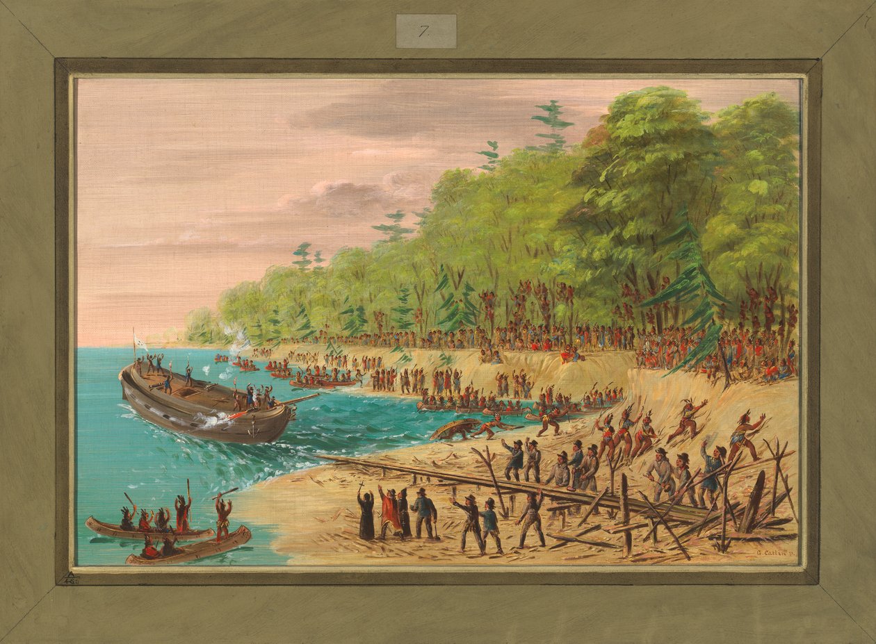Vypuštění Griffina. července 1679, 1847-48 od George Catlin