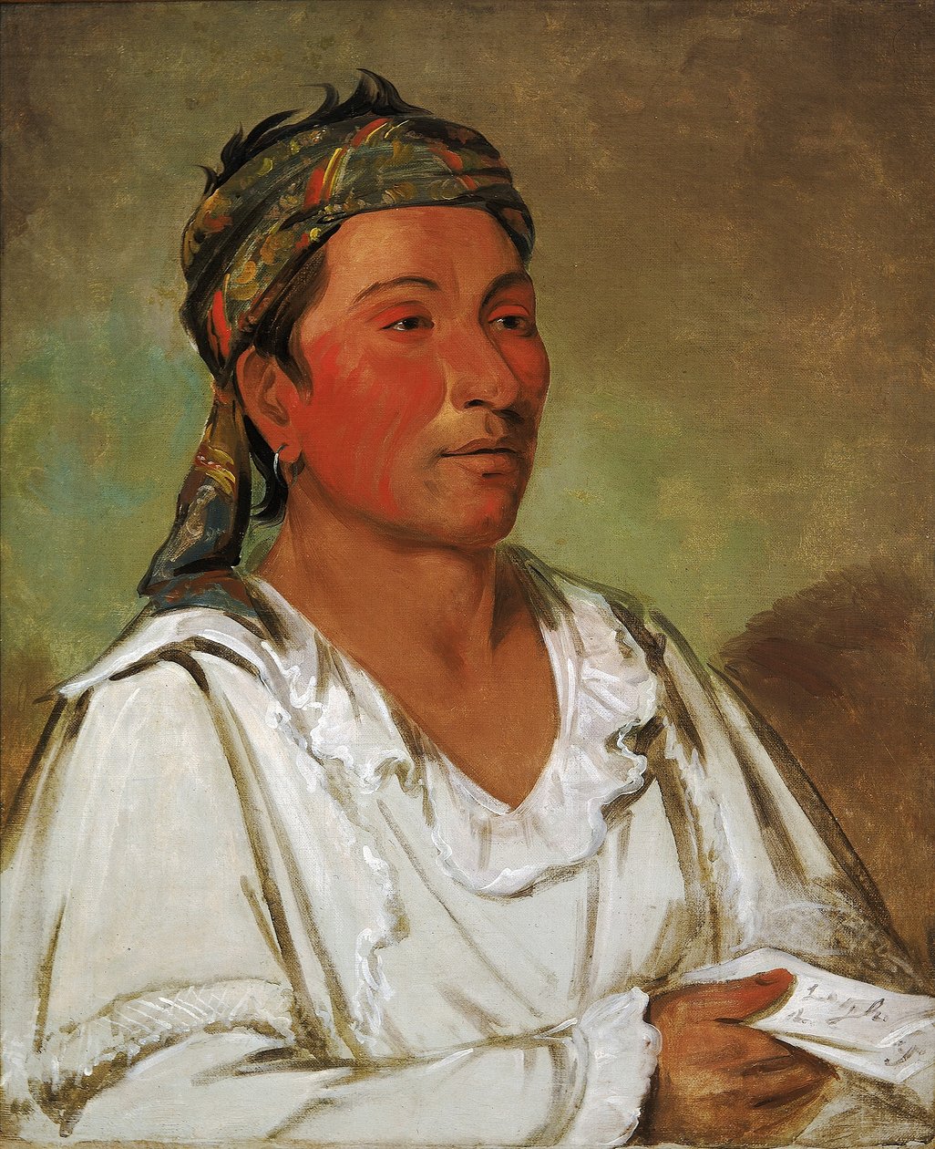 Lay-lóo-ah-pee-ái-shee-kaw, Tráva, keř a květina, polocivilizované od George Catlin