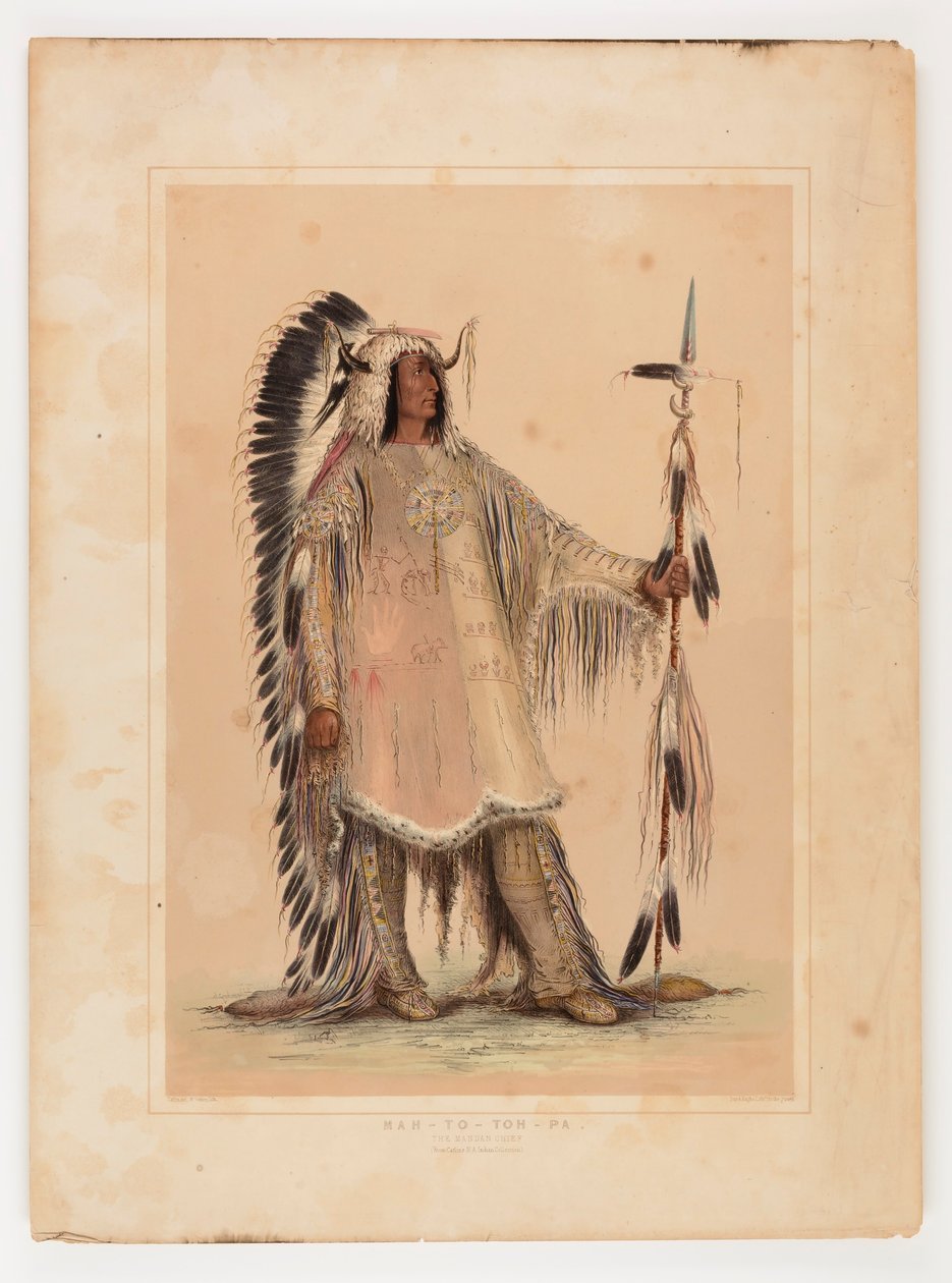 Mah-to-toh-pa, náčelník Mandanů od George Catlin