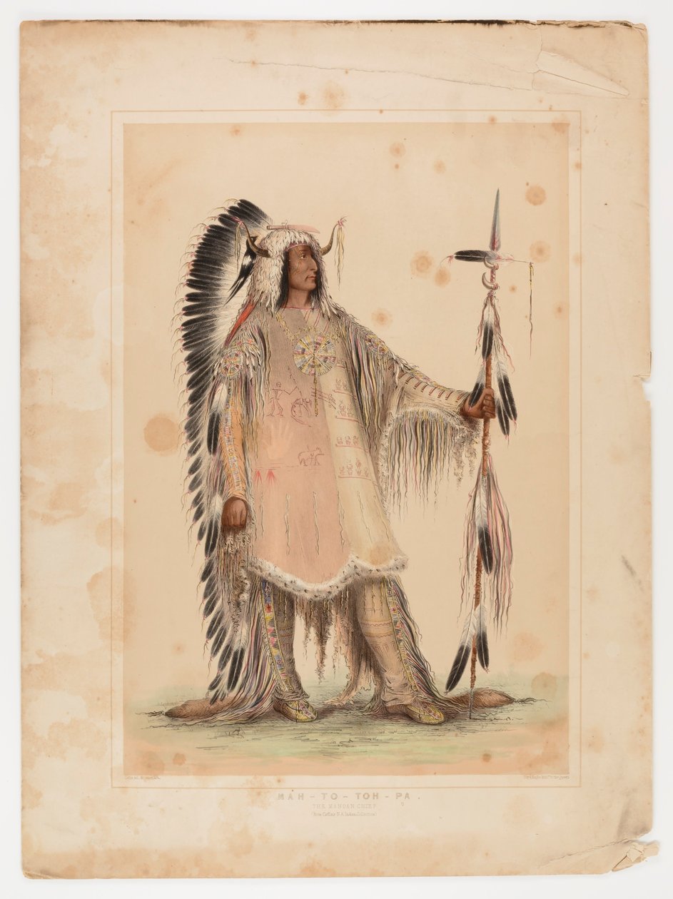 Mah-to-toh-pa, náčelník Mandanů od George Catlin