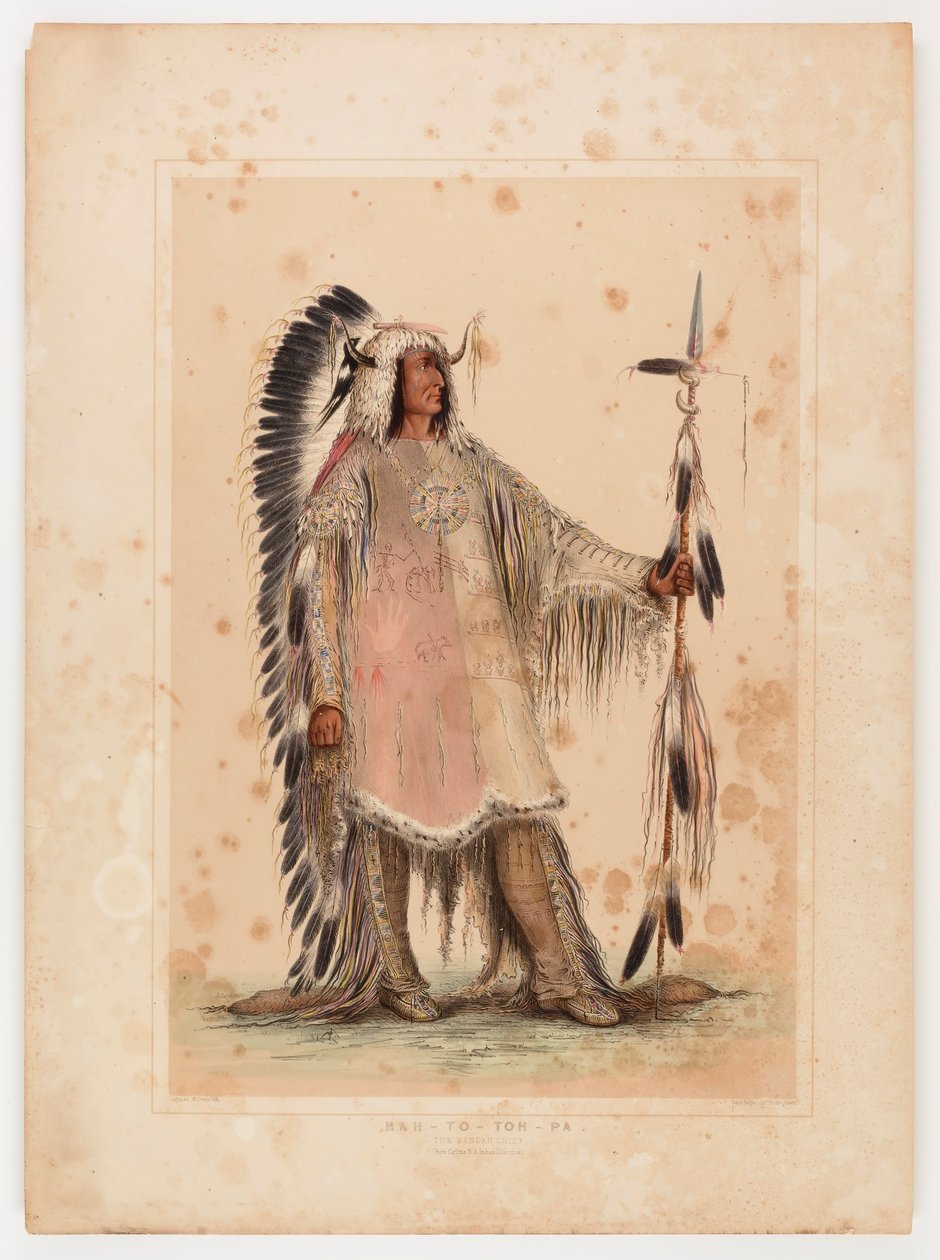Mah-to-toh-pa, náčelník Mandanů od George Catlin