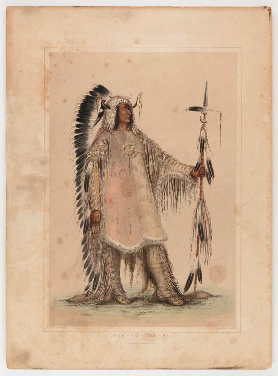 Mah-to-toh-pa, náčelník Mandanů od George Catlin