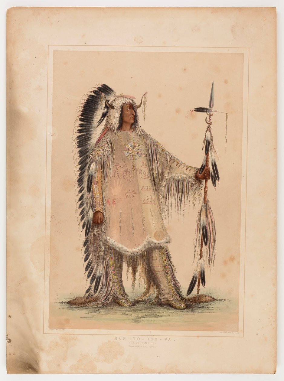 Mah-to-toh-pa, náčelník Mandanů od George Catlin