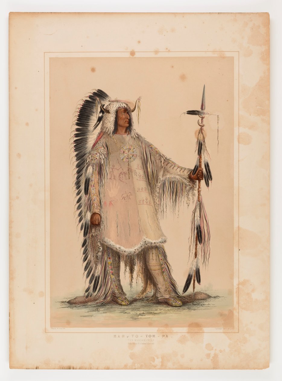 Mah-to-toh-pa, náčelník Mandanů od George Catlin