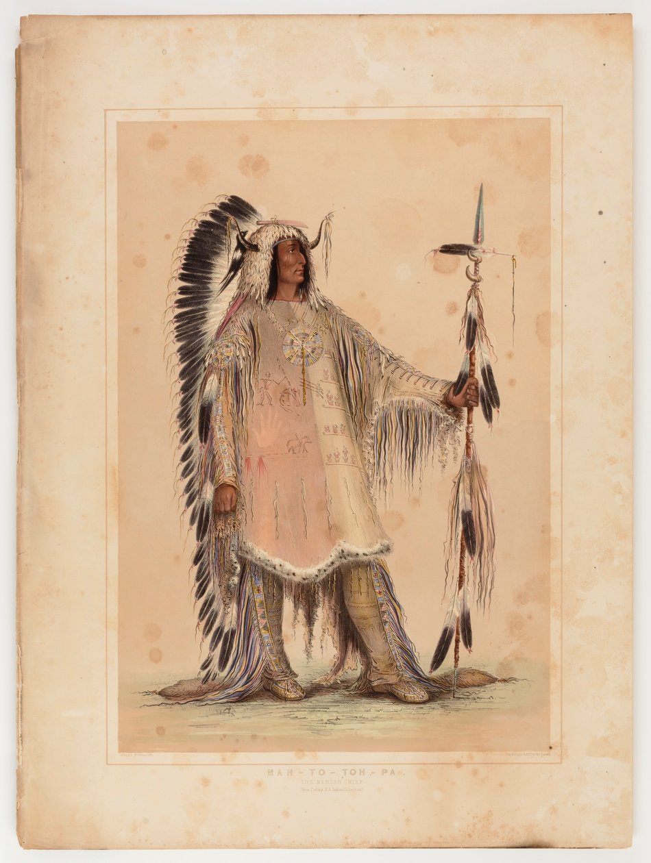 Mah-to-toh-pa, náčelník Mandanů od George Catlin