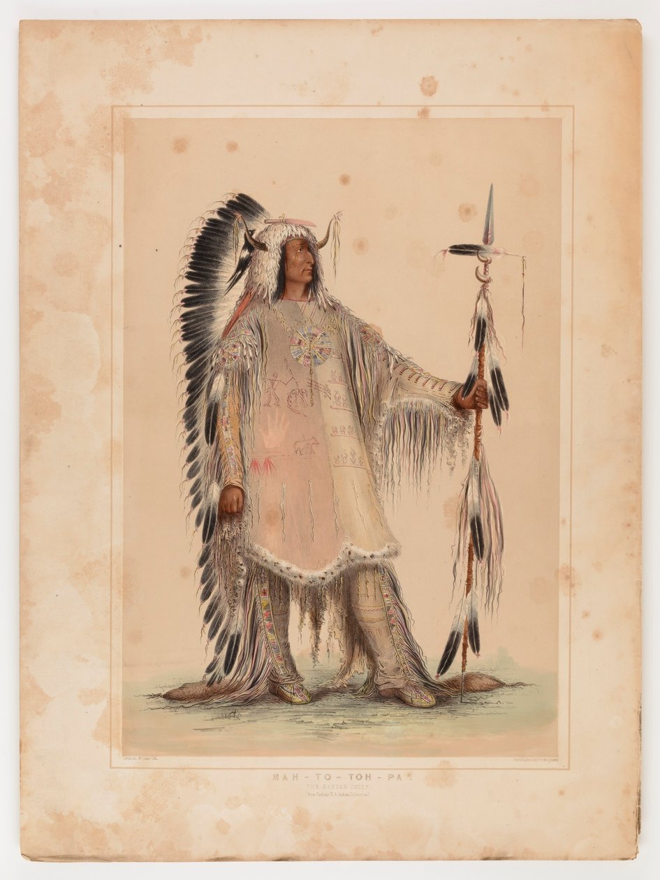 Mah-to-toh-pa, náčelník Mandanů od George Catlin