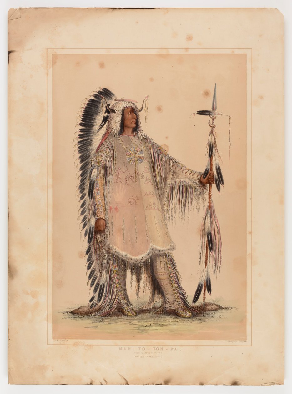 Mah-to-toh-pa, náčelník Mandanů od George Catlin