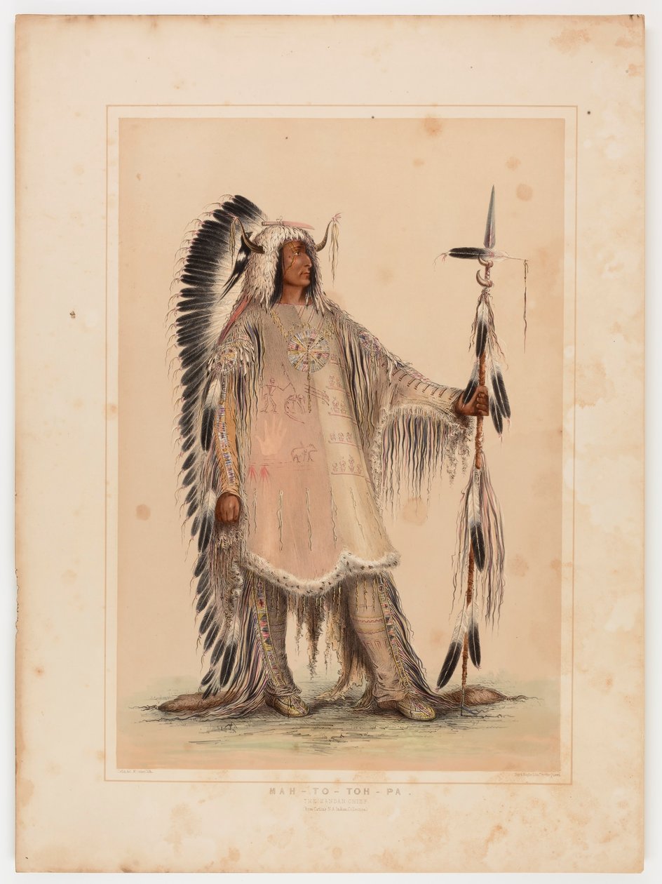 Mah-to-toh-pa, náčelník Mandanů od George Catlin