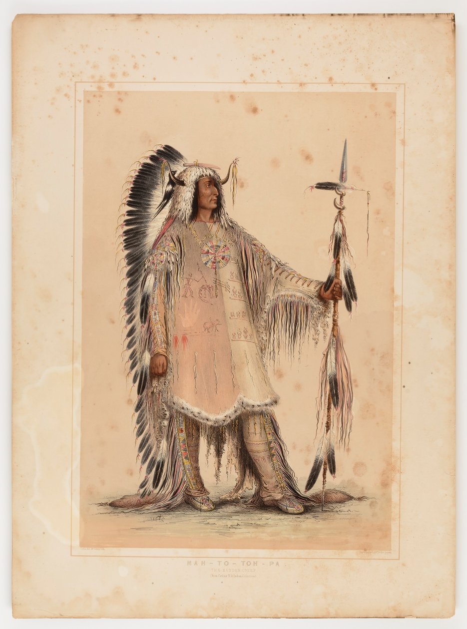 Mah-to-toh-pa, náčelník Mandanů od George Catlin