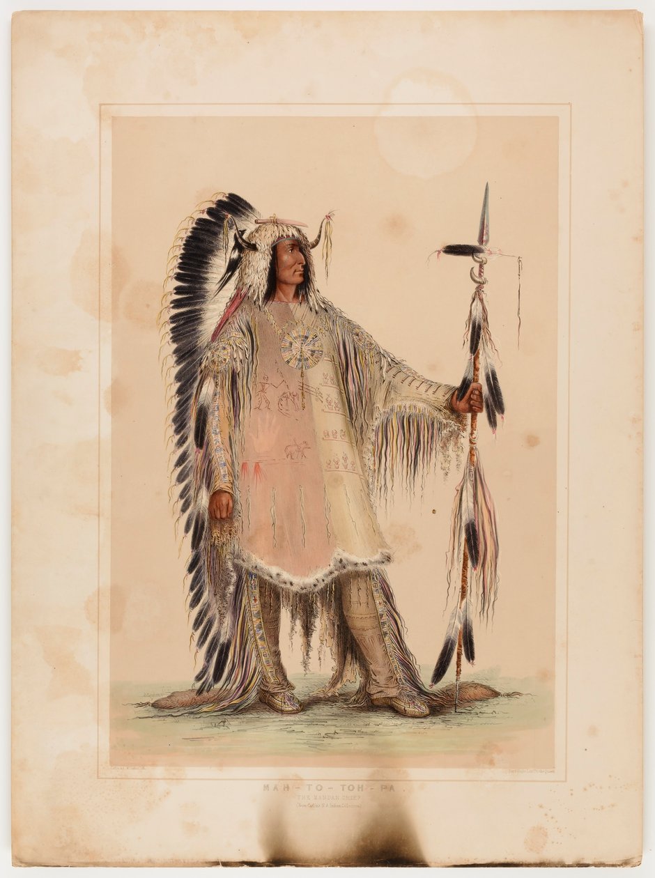 Mah-to-toh-pa, náčelník Mandanů od George Catlin