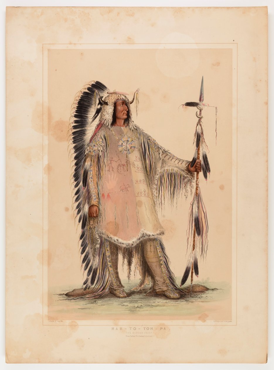 Mah-to-toh-pa, náčelník Mandanů od George Catlin