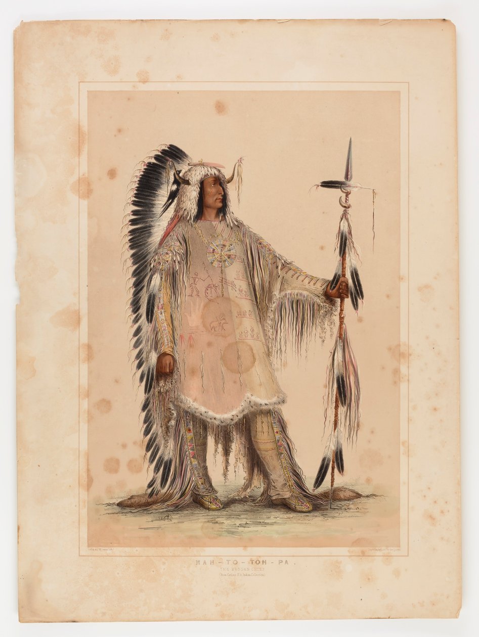 Mah-to-toh-pa, náčelník Mandanů od George Catlin