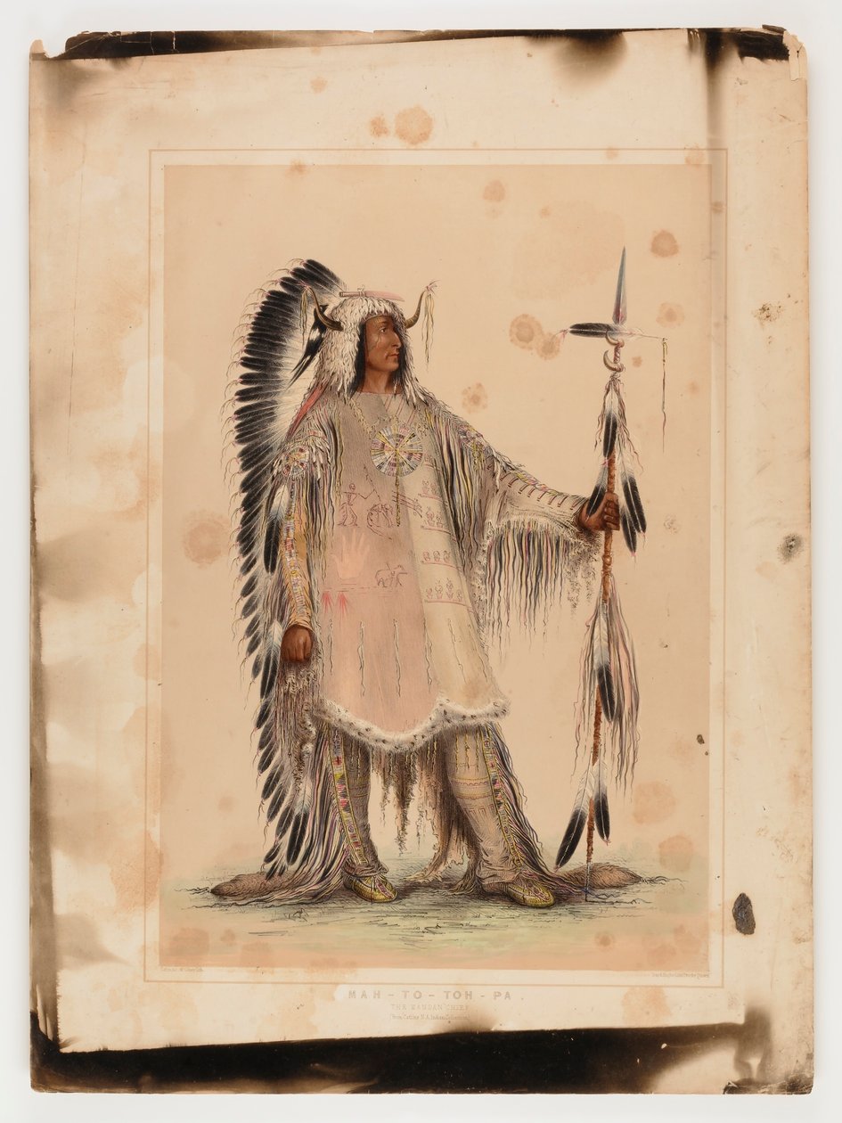 Mah-to-toh-pa, náčelník Mandanů od George Catlin