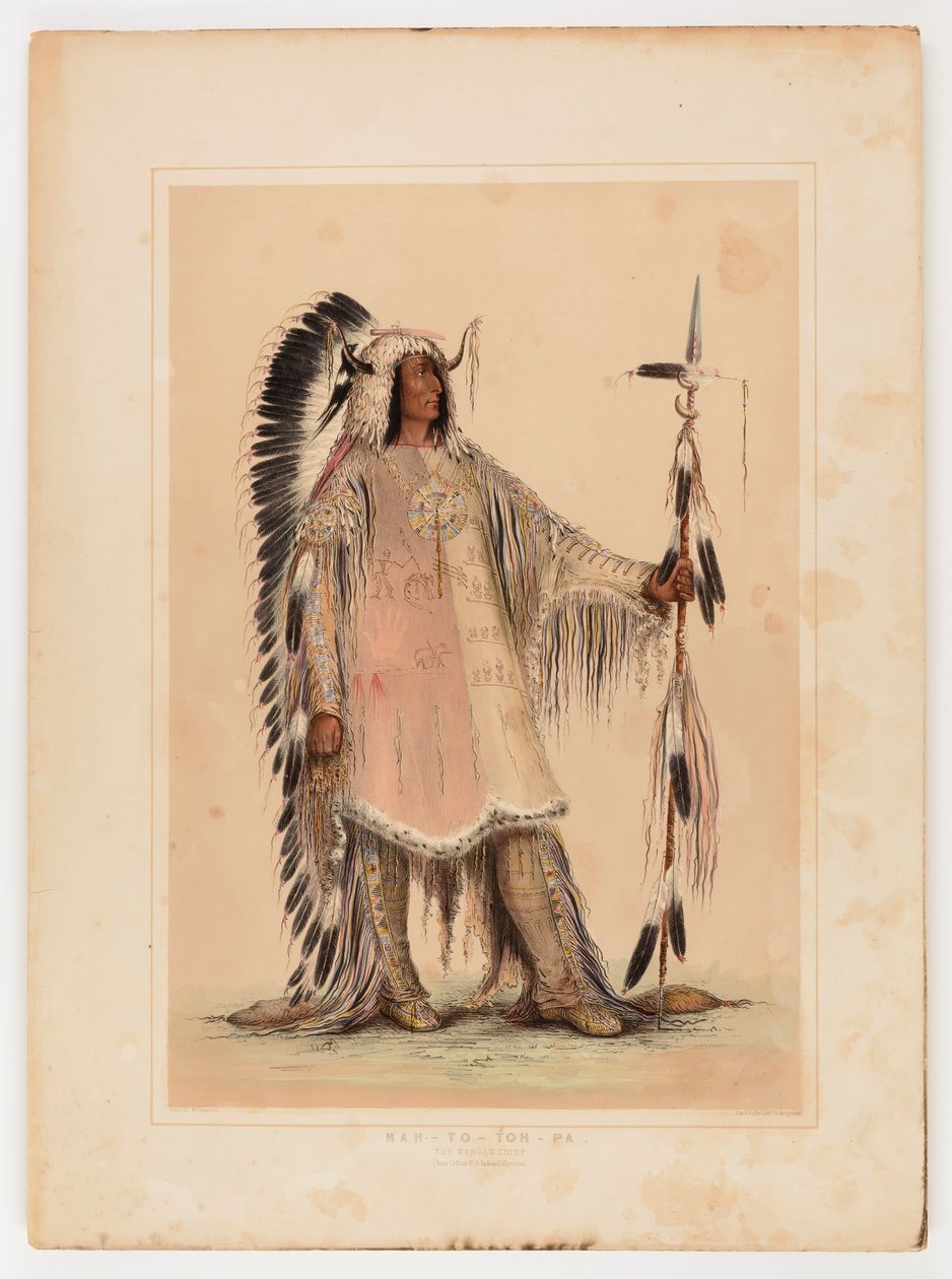 Mah-to-toh-pa, náčelník Mandanů od George Catlin