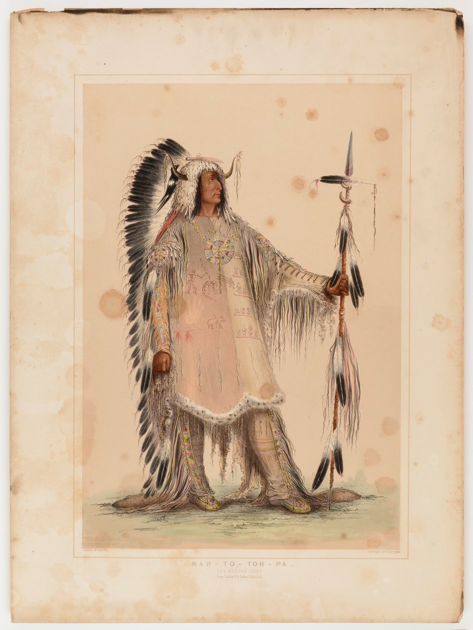 Mah-to-toh-pa, náčelník Mandanů od George Catlin
