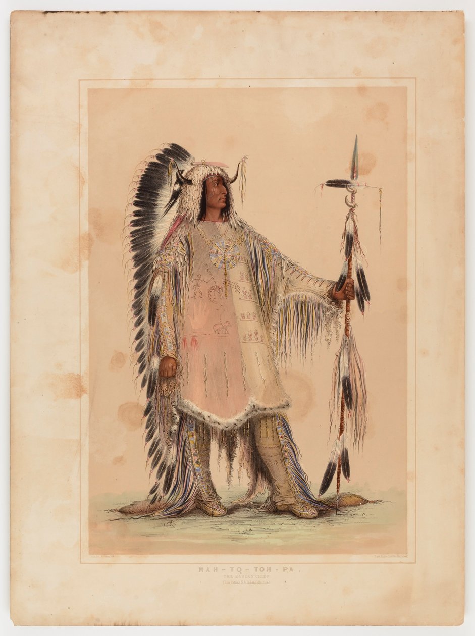 Mah-to-toh-pa, náčelník Mandanů od George Catlin