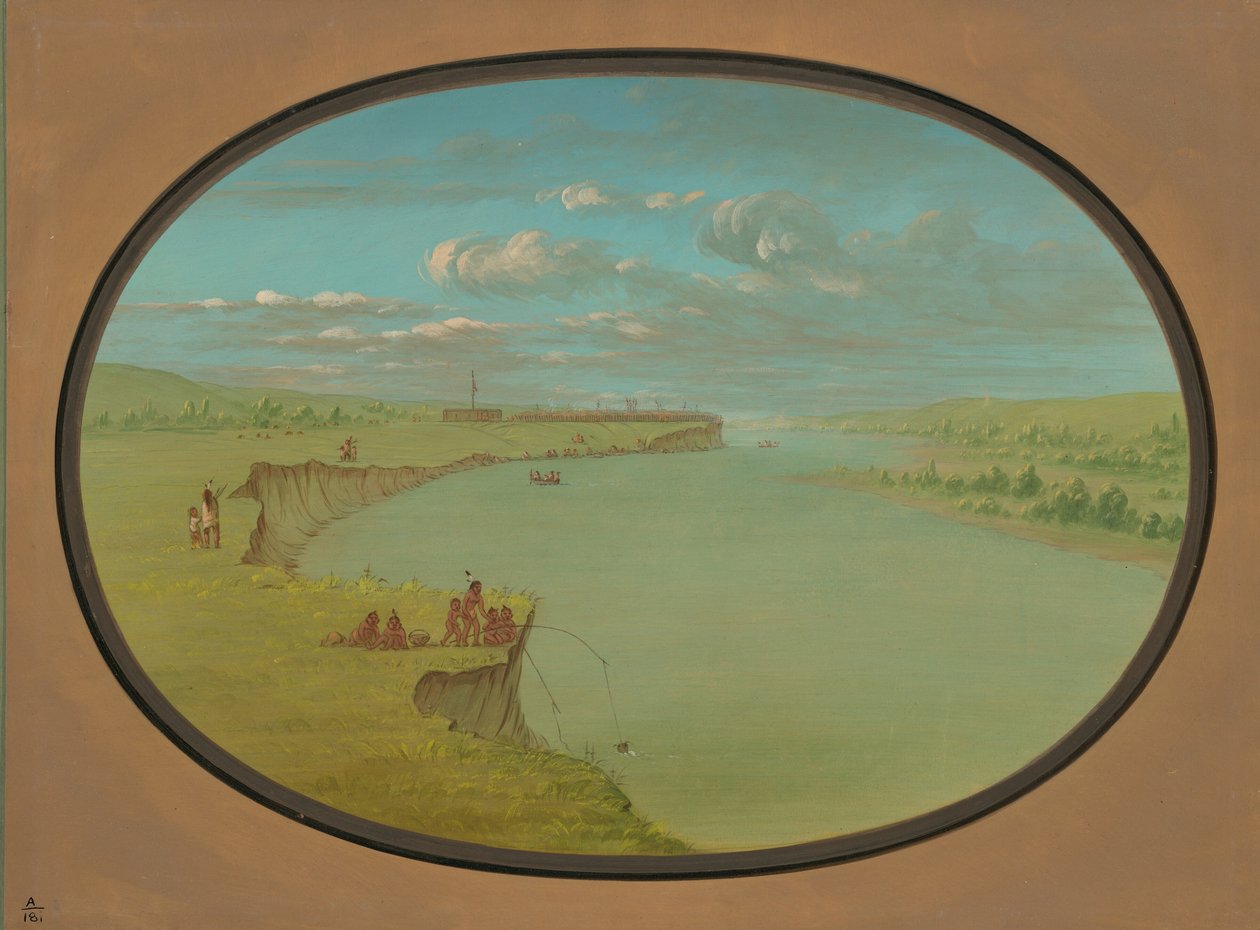 Mandan Village – Pohled do dálky, 18611869. od George Catlin