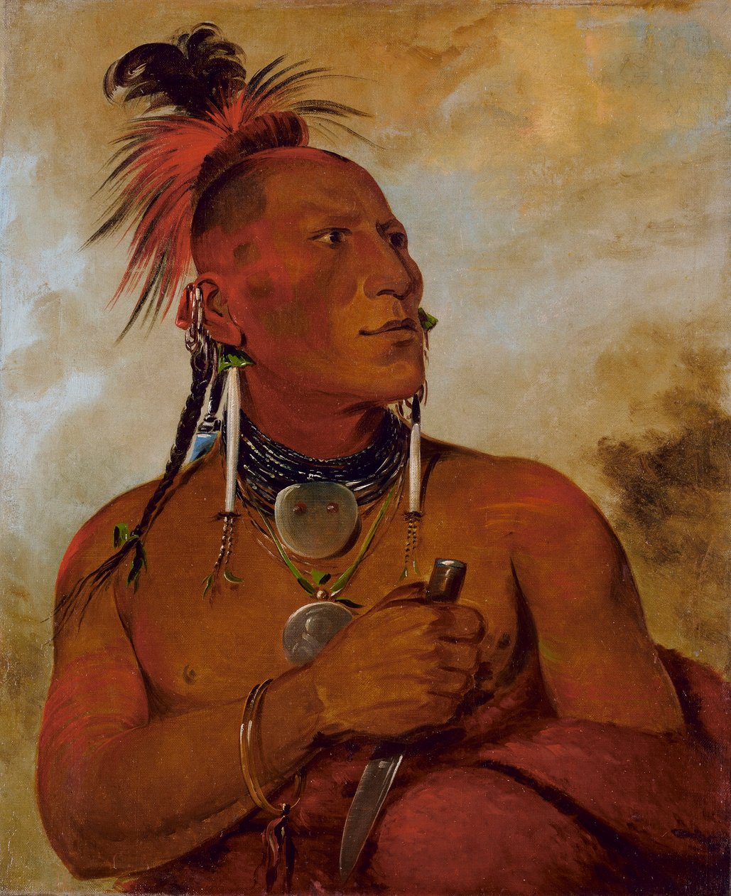 Meach-o-shín-gaw, Malý Bílý Medvěd, Významný Statečný od George Catlin