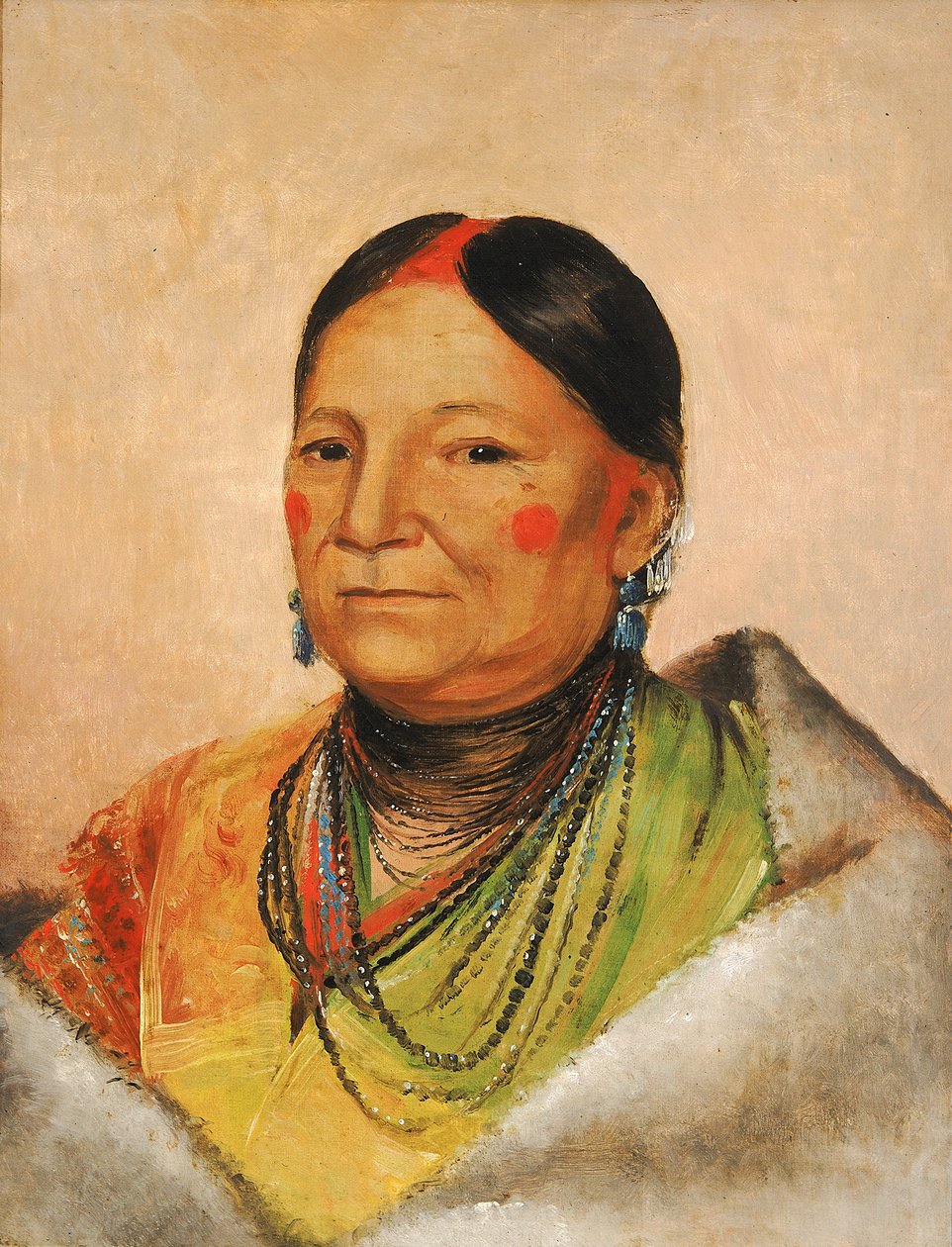 Mee-chéet-e-neuh, Zraněné medvědí rameno, manželka náčelníka, 1831. od George Catlin