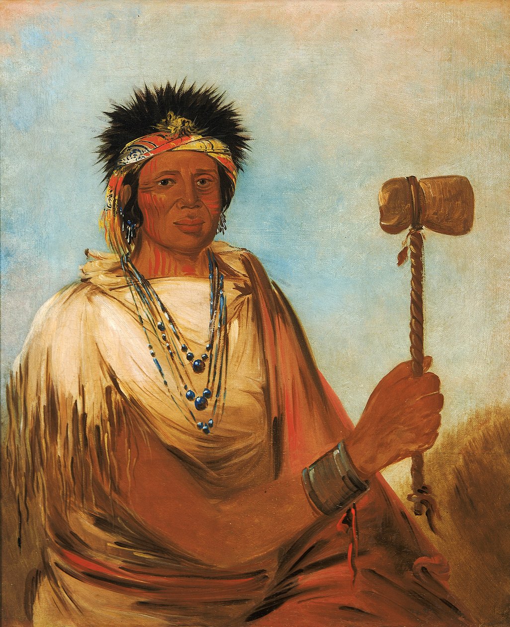 Men-són-se-ah, Levá ruka, válečník, 1830. od George Catlin