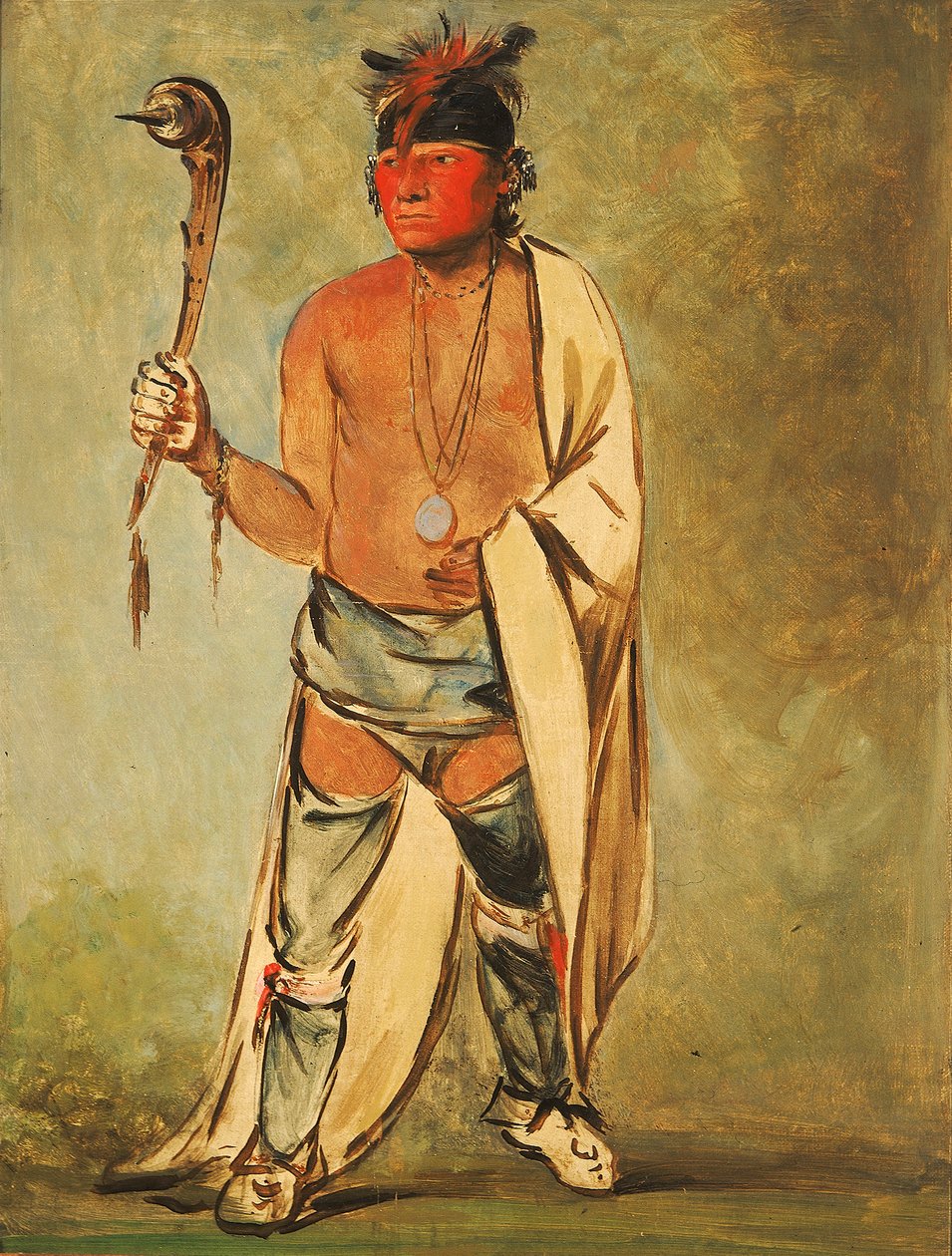 Naughty-háigh-hee-haw, Ten, kdo vlhčí dřevo, 1828. od George Catlin