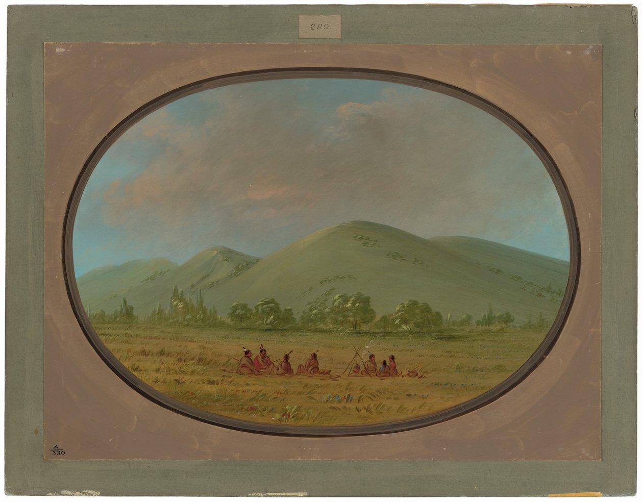 Nishnabotana Bluffs, Horní Missouri od George Catlin