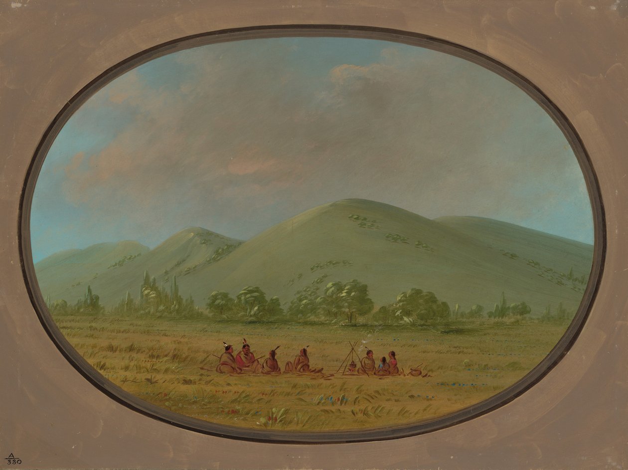 Nishnabotana Bluffs, Upper Missouri, 18611869. od George Catlin