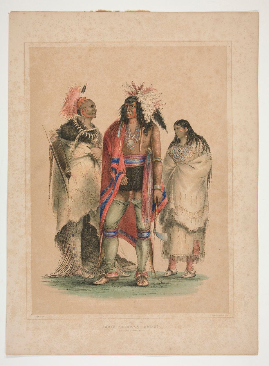 severoameričtí indiáni, pl. 1 z portfolia severoamerických indiánů od George Catlin