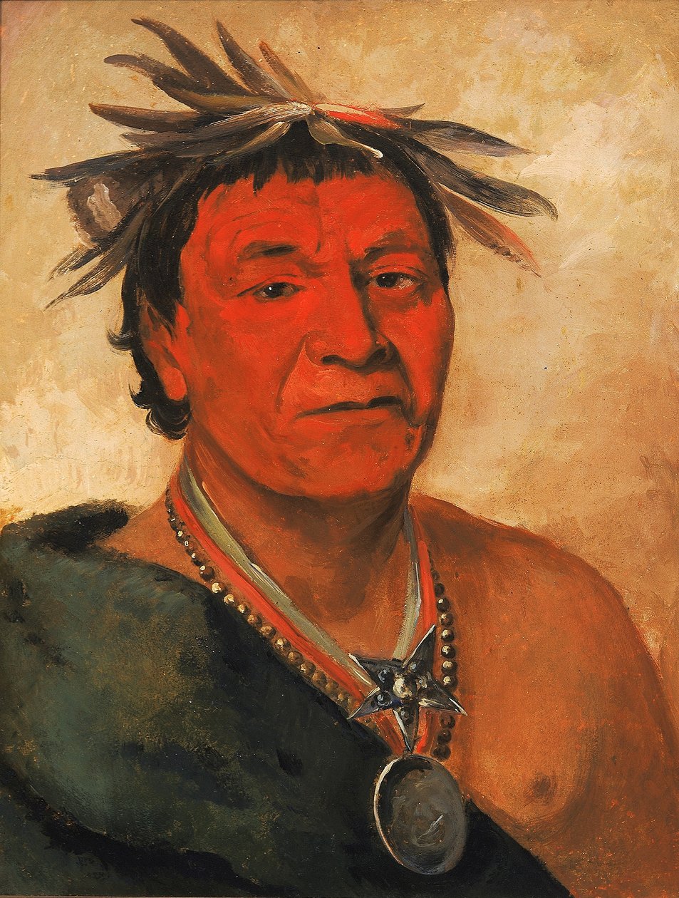 O-ho-páh-sha, Malý Whoop, Významný bojovník od George Catlin