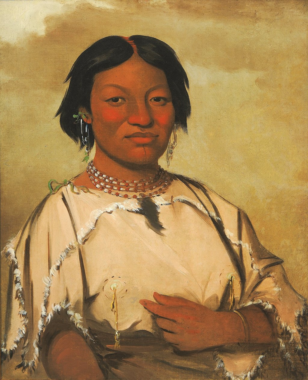 Oó-je-en-á-he-a, Žena, která žije v medvědím brlohu od George Catlin
