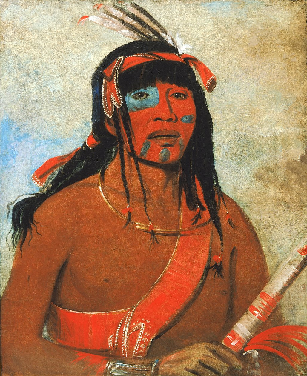 O-tá-wah, The Ottaway, a Warrior, 1835. od George Catlin